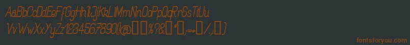 ROGABI  -fontti – ruskeat fontit mustalla taustalla