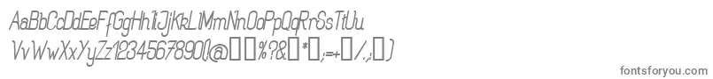 フォントROGABI   – 白い背景に灰色の文字