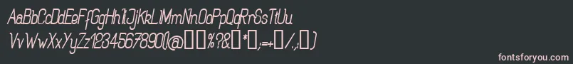 Шрифт ROGABI   – розовые шрифты на чёрном фоне