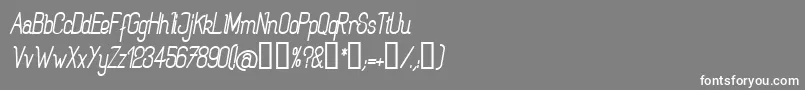 フォントROGABI   – 灰色の背景に白い文字