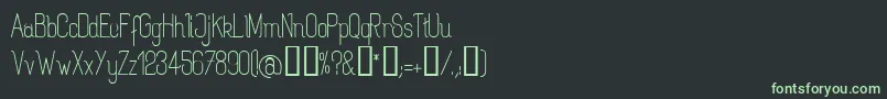 Fonte ROGARG   – fontes verdes em um fundo preto
