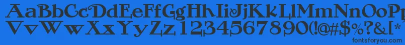 Шрифт ROGERS – чёрные шрифты на синем фоне