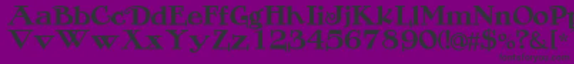 ROGERS-Schriftart – Schwarze Schriften auf violettem Hintergrund