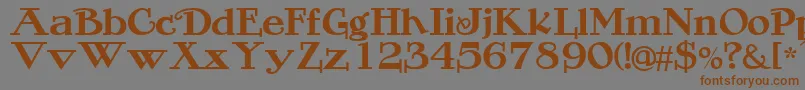 ROGERS Font – Brown Fonts on Gray Background