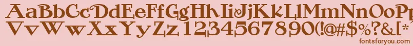 ROGERS Font – Brown Fonts on Pink Background