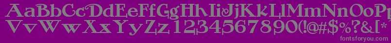Czcionka ROGERS – szare czcionki na fioletowym tle