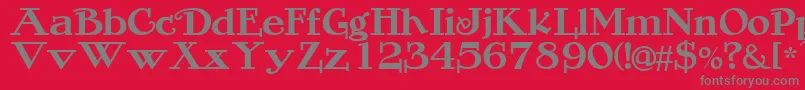 ROGERS Font – Gray Fonts on Red Background