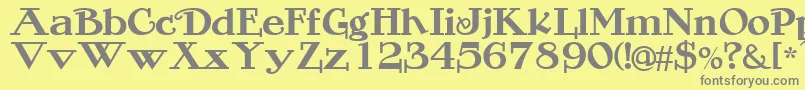 ROGERS Font – Gray Fonts on Yellow Background