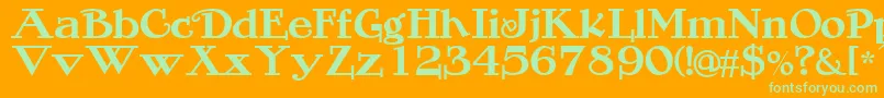 ROGERS Font – Green Fonts on Orange Background