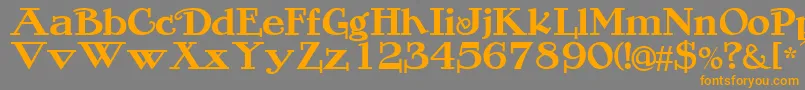 ROGERS Font – Orange Fonts on Gray Background