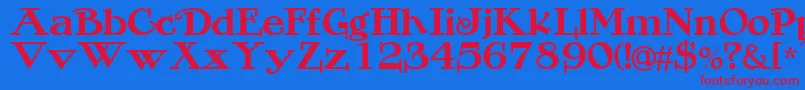 ROGERS Font – Red Fonts on Blue Background