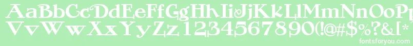 ROGERS Font – White Fonts on Green Background