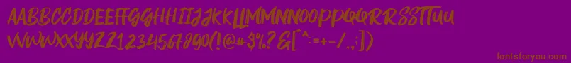 Rogeu Font – Brown Fonts on Purple Background