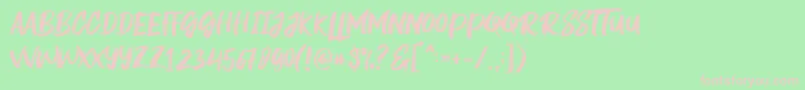 Rogeu Font – Pink Fonts on Green Background