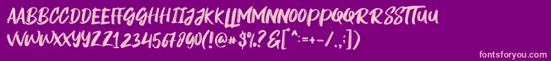 Rogeu Font – Pink Fonts on Purple Background