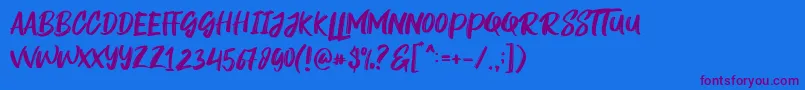 Rogeu Font – Purple Fonts on Blue Background
