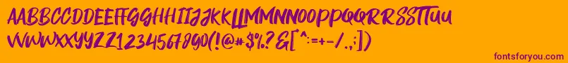 Шрифт Rogeu – фиолетовые шрифты на оранжевом фоне