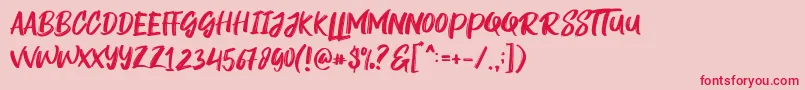 Rogeu Font – Red Fonts on Pink Background