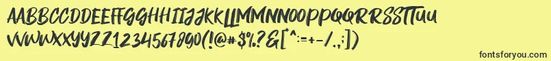 Rogeu Font – Black Fonts on Yellow Background