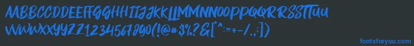 Rogeu Font – Blue Fonts on Black Background