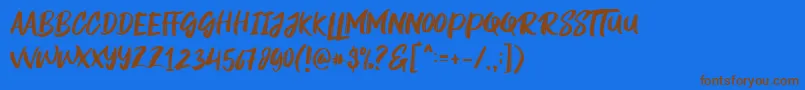 Rogeu Font – Brown Fonts on Blue Background