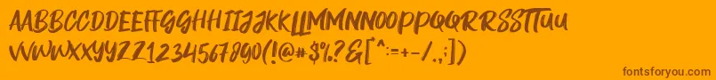 Rogeu Font – Brown Fonts on Orange Background