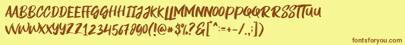 Rogeu Font – Brown Fonts on Yellow Background