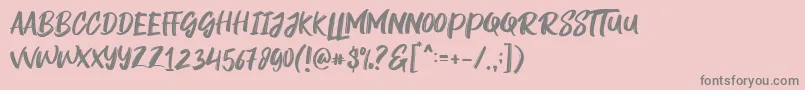 Rogeu Font – Gray Fonts on Pink Background