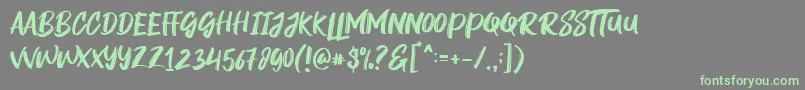 Rogeu Font – Green Fonts on Gray Background