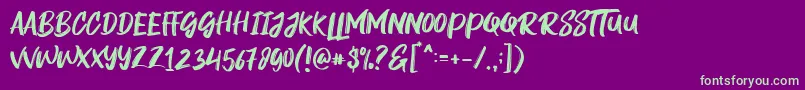 Rogeu Font – Green Fonts on Purple Background