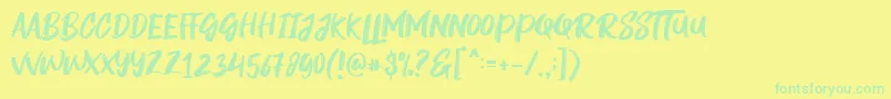Rogeu Font – Green Fonts on Yellow Background