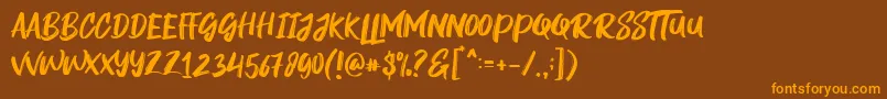 Rogeu Font – Orange Fonts on Brown Background