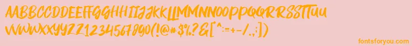 Rogeu Font – Orange Fonts on Pink Background