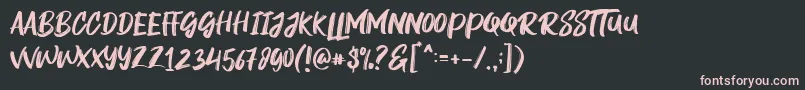 Rogeu Font – Pink Fonts on Black Background