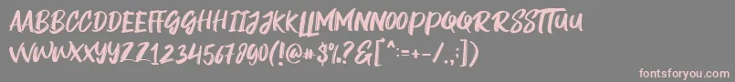 Rogeu Font – Pink Fonts on Gray Background