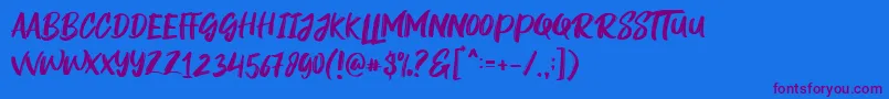 Rogeu Font – Purple Fonts on Blue Background