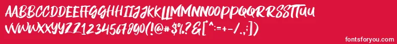 Rogeu Font – White Fonts on Red Background