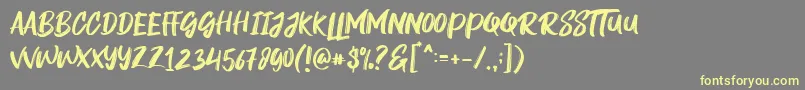 Rogeu Font – Yellow Fonts on Gray Background