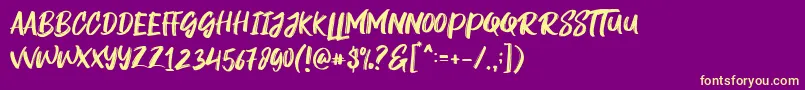 Rogeu Font – Yellow Fonts on Purple Background