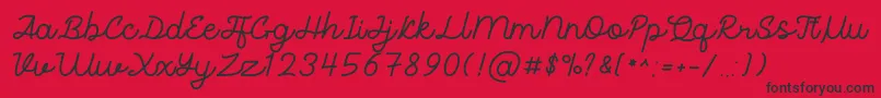 Rogue One   PersonalUse Font – Black Fonts on Red Background