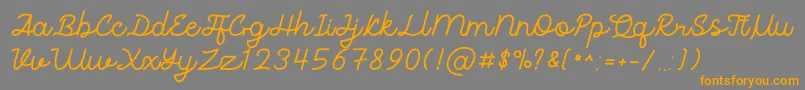 Rogue One   PersonalUse Font – Orange Fonts on Gray Background