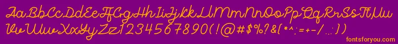 Rogue One   PersonalUse Font – Orange Fonts on Purple Background