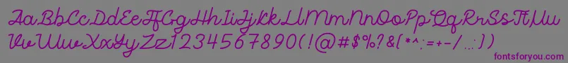 Rogue One   PersonalUse Font – Purple Fonts on Gray Background