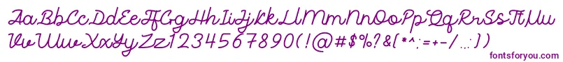 Rogue One   PersonalUse Font – Purple Fonts on White Background