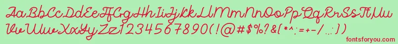 Rogue One   PersonalUse Font – Red Fonts on Green Background