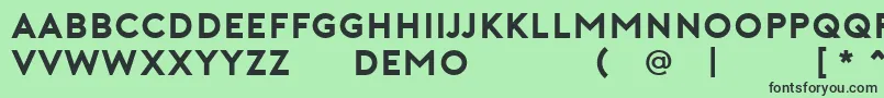 フォントPorterBold – 緑の背景に黒い文字