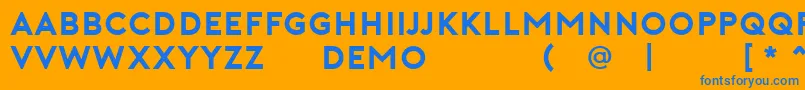 PorterBold Font – Blue Fonts on Orange Background