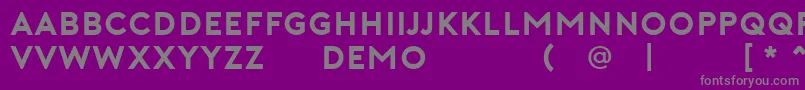 フォントPorterBold – 紫の背景に灰色の文字
