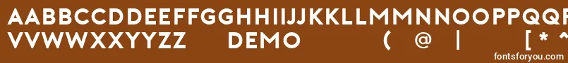 フォントPorterBold – 茶色の背景に白い文字
