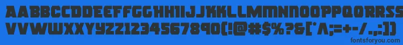 roguehero Font – Black Fonts on Blue Background